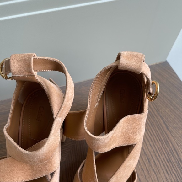 Real Nude Suede Chloe Heels with box and dust bags - Picture 1 of 6
